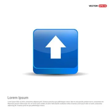 Upper Arrow Icon - 3d Blue Button 스톡 일러스트