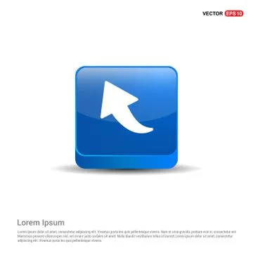 Upper Arrow Icon - 3d Blue Button イラスト素材