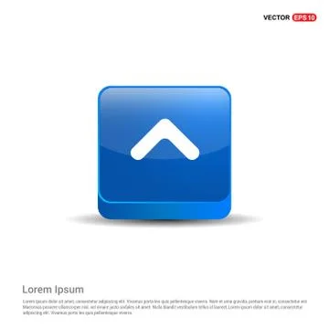 Upper Arrow Icon - 3d Blue Button イラスト素材