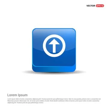 Upper Arrow Icon - 3d Blue Button イラスト素材