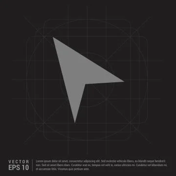 Upper Arrow Icon - Black Creative Background イラスト素材
