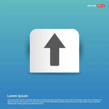 Upper Arrow Icon - Blue Sticker button イラスト素材