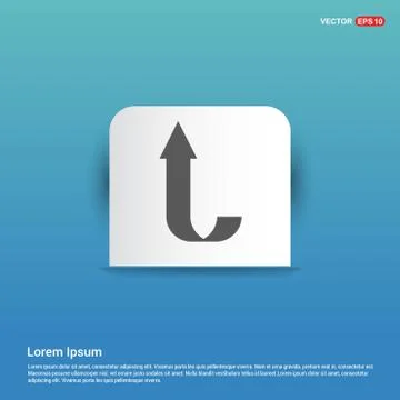 Upper Arrow Icon - Blue Sticker button イラスト素材