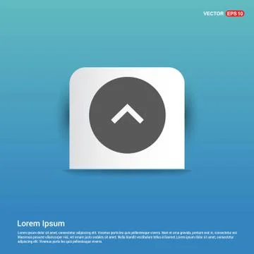 Upper Arrow Icon - Blue Sticker button 스톡 일러스트