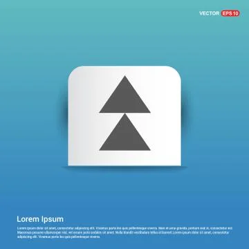Upper Arrow Icon - Blue Sticker button Stock Illustration