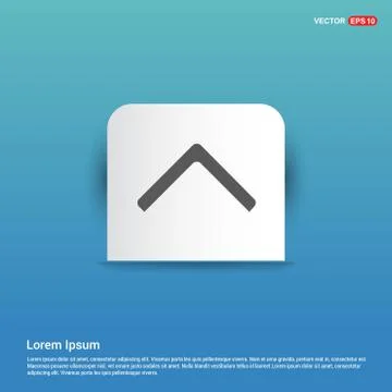 Upper Arrow Icon - Blue Sticker button Stock Illustration