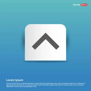 Upper Arrow Icon - Blue Sticker button 스톡 일러스트