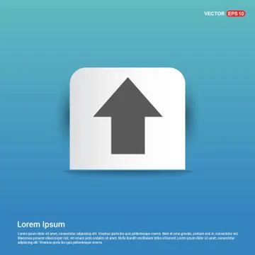 Upper Arrow Icon - Blue Sticker button 스톡 일러스트