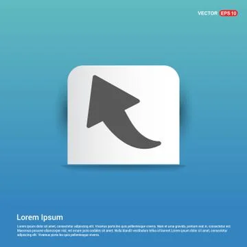 Upper Arrow Icon - Blue Sticker button Stock Illustration