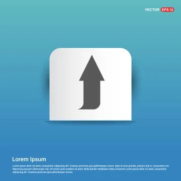Upper Arrow Icon - Blue Sticker button Stock Illustration