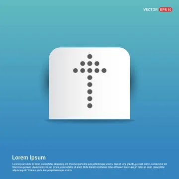 Upper Arrow Icon - Blue Sticker button イラスト素材