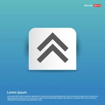 Upper Arrow Icon - Blue Sticker button イラスト素材