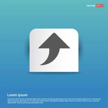 Upper Arrow Icon - Blue Sticker button 스톡 일러스트