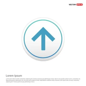 Upper Arrow Icon Hexa White Background icon template 스톡 일러스트