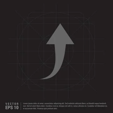 Upper Arrow Icon 스톡 일러스트