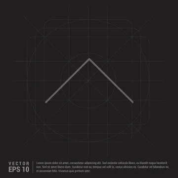 Upper Arrow Icon 스톡 일러스트