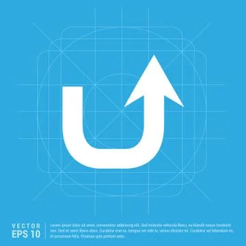 Upper Arrow Icon Stock Illustration