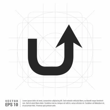 Upper Arrow Icon 스톡 일러스트