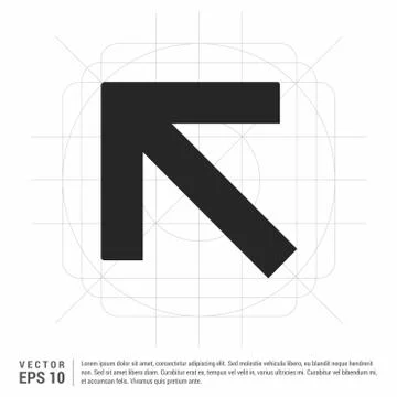 Upper Arrow Icon 스톡 일러스트