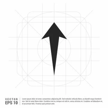 Upper Arrow Icon 스톡 일러스트