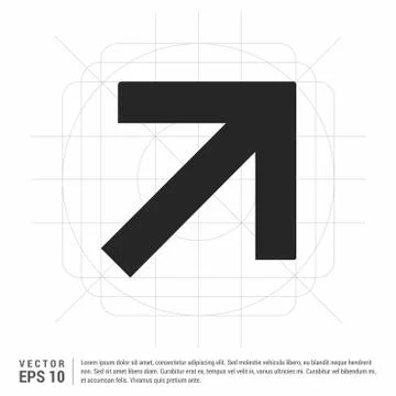 Upper Arrow Icon 스톡 일러스트