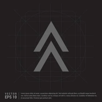 Upper Arrow Icon 스톡 일러스트