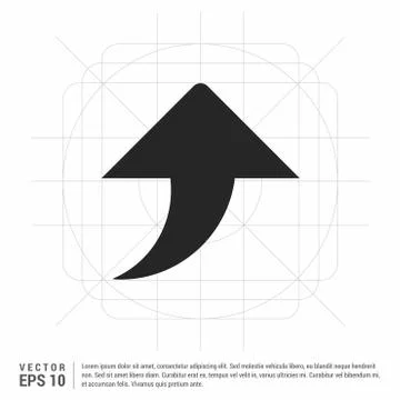 Upper Arrow Icon Illustrazione stock