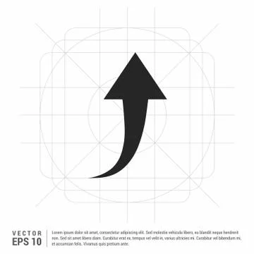 Upper Arrow Icon Illustrazione stock