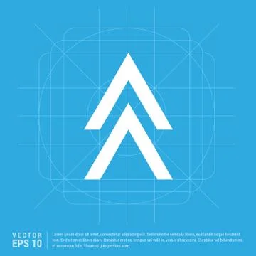 Upper Arrow Icon Illustrazione stock
