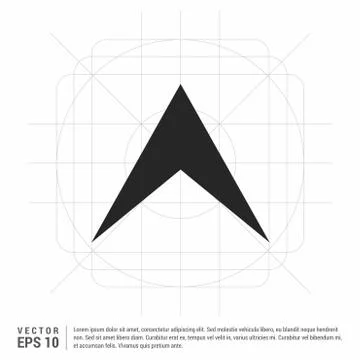 Upper Arrow Icon Illustrazione stock