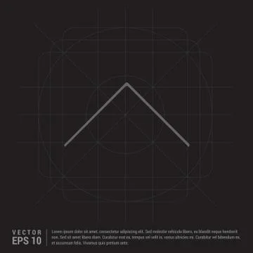 Upper Arrow Icon 스톡 일러스트