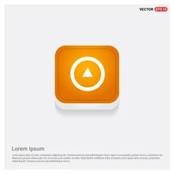 Upper Arrow Icon Orange Abstract Web Button Stock Illustration