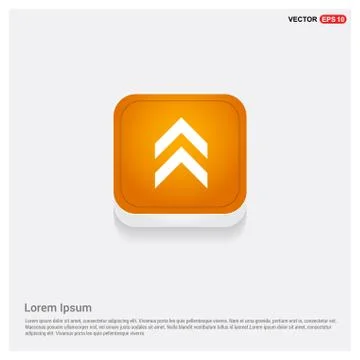 Upper Arrow Icon Orange Abstract Web Button 스톡 일러스트