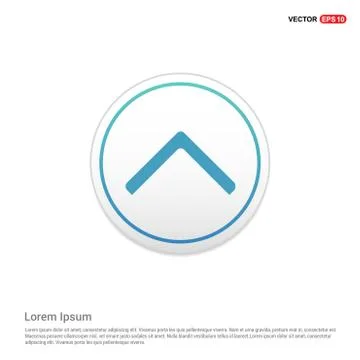 Upper Arrow Icon - white circle button 스톡 일러스트