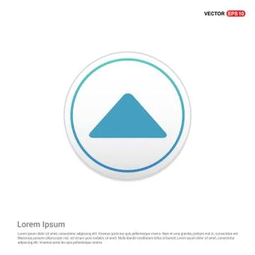 Upper Arrow Icon - white circle button イラスト素材