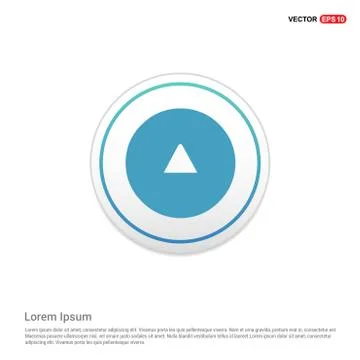 Upper Arrow Icon - white circle button 스톡 일러스트