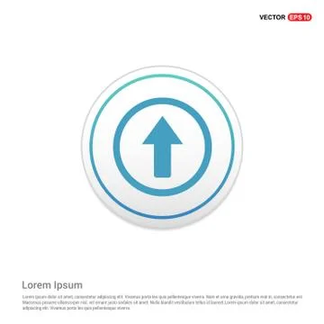 Upper Arrow Icon - white circle button Illustrazione stock
