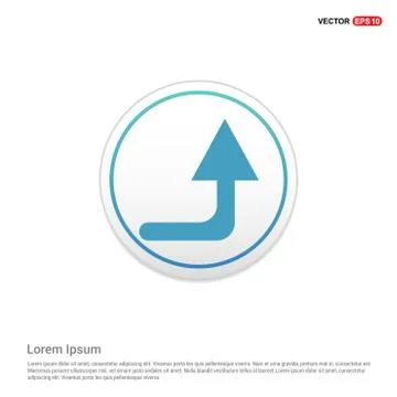Upper Arrow Icon - white circle button 스톡 일러스트