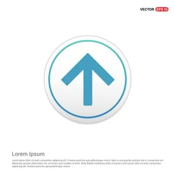 Upper Arrow Icon - white circle button 스톡 일러스트