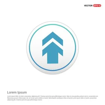 Upper Arrow Icon - white circle button Stock Illustration