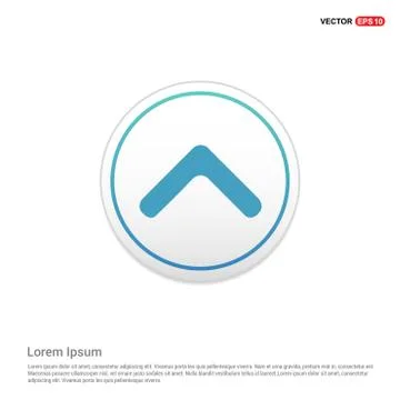 Upper Arrow Icon - white circle button Stock Illustration