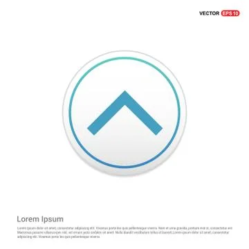 Upper Arrow Icon - white circle button Stock Illustration