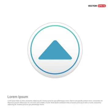 Upper Arrow Icon - white circle button 스톡 일러스트