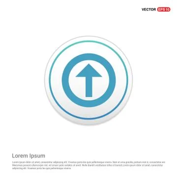 Upper Arrow Icon - white circle button Stock Illustration