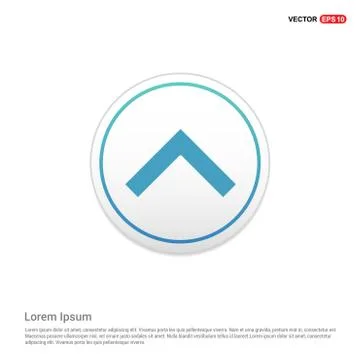 Upper Arrow Icon - white circle button Illustrazione stock