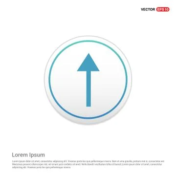 Upper Arrow Icon - white circle button イラスト素材