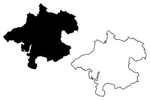 Upper Austria map vector Illustrazione stock