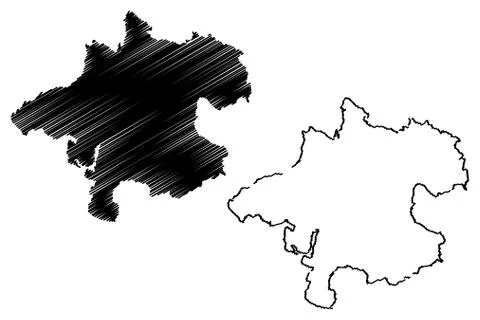 Upper Austria map vector Illustrazione stock