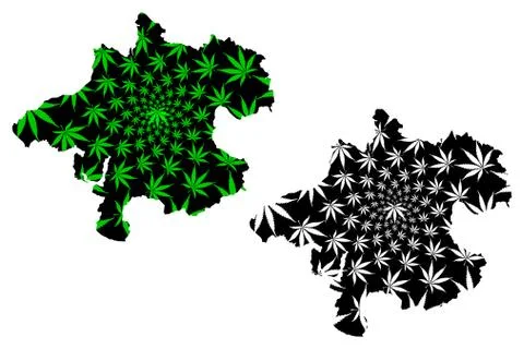 Upper Austria (Republic of Austria, Austro-Bavarian, States of Austria) map i Stock Illustration