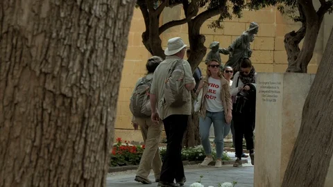 Upper Barraca Gardens, Valletta. Malta  스톡 동영상 89135029